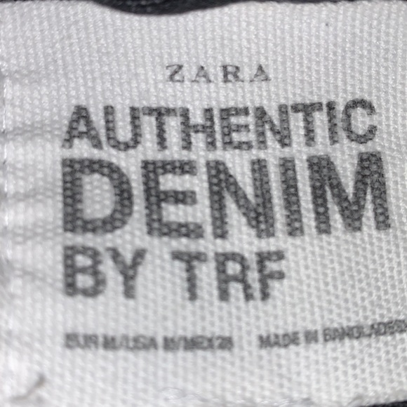 Zara Authentic Denim by TRF Cropped Jacket w Accent Elastic Back Waist Detail - Picture 3 of 6